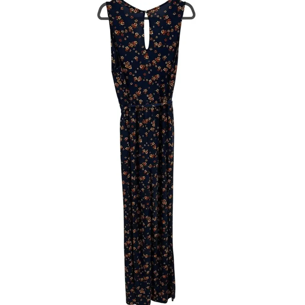 NEW Baltic Born Ashlyn Jumpsuit 1X Navy Floral Wrap Belted Wide Leg Plus Boho - Picture 7 of 11